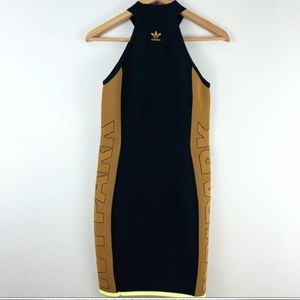 Ivy Park x Adidas Dress Beyoncé Mini Bodycon Black Knit Sz Small
